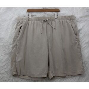 Magaschoni Man Linen Blend Shorts Drawstring Elastic Waist Casual XXL Coastal